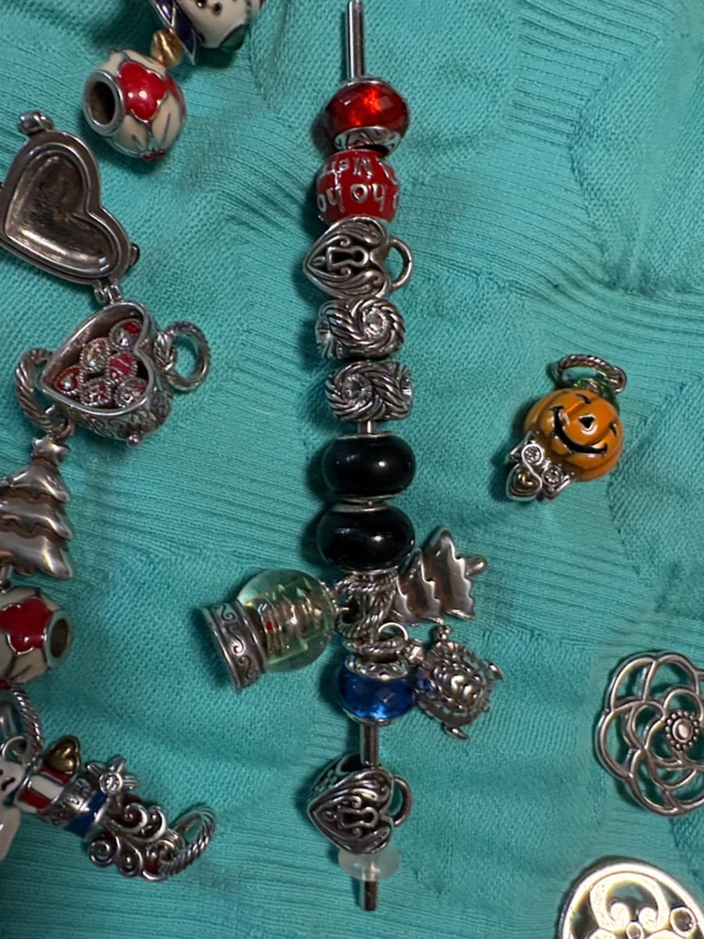 Brighton Charm Bracelet Lot and 20+ earring set plus 60 charms firm thanks. - Picture 15 of 17